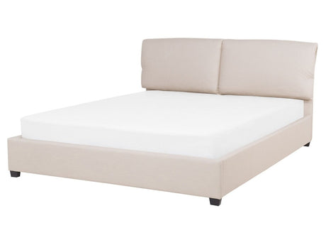 Bed Frame Beige EU King Size 5ft3 Modern Beliani