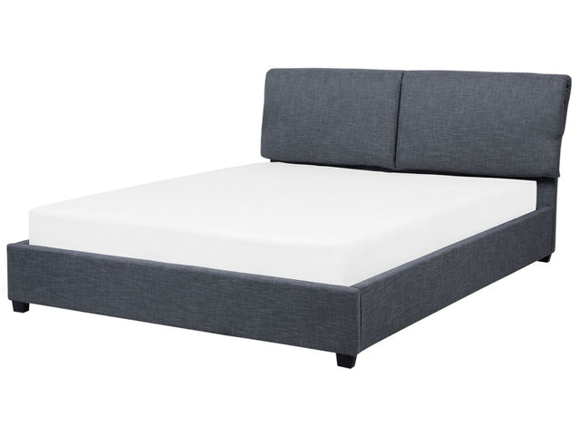 Bed Frame Grey EU Super King Size 6ft Modern Beliani