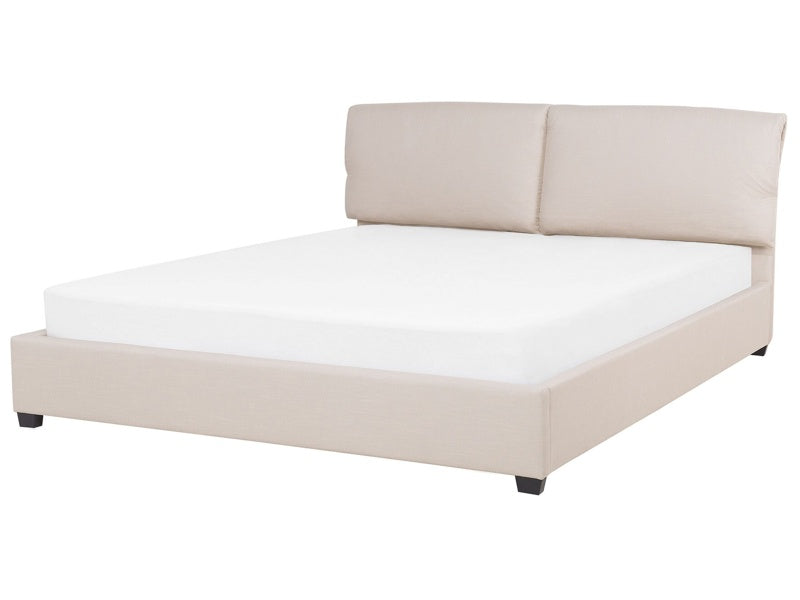 Bed Frame Beige EU Super King Size 6ft Modern Beliani