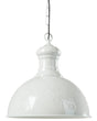 Pendant Lamp Off- White Metal Round Shape Flower Ornaments Industrial Beliani
