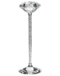 Candle Holder Silver Metal Glass Glam Beliani