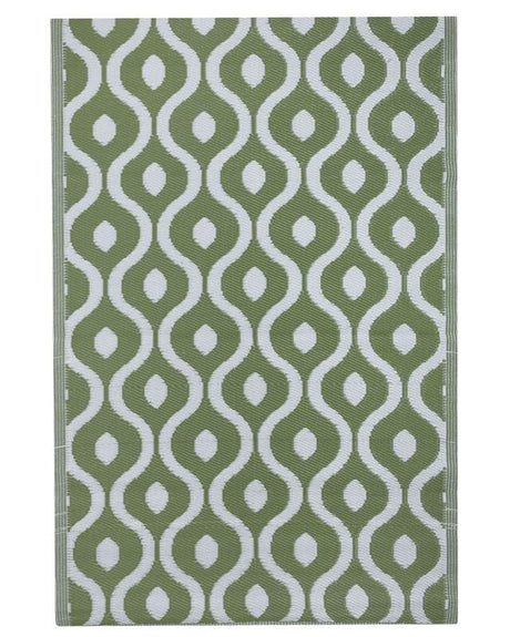 Modern Green Indoor Outdoor Synthetic Area Rug 120x180 cm Balcony Mat Terrace Mildew Resistant and Rainproof Beliani