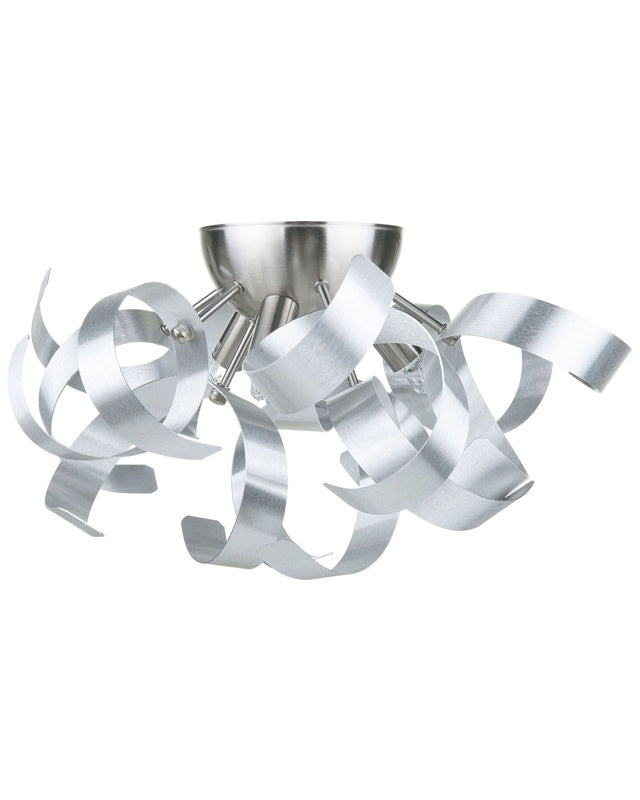 Wall Lamp Silver Metal Aluminium Ribbons Industrial Modern Beliani