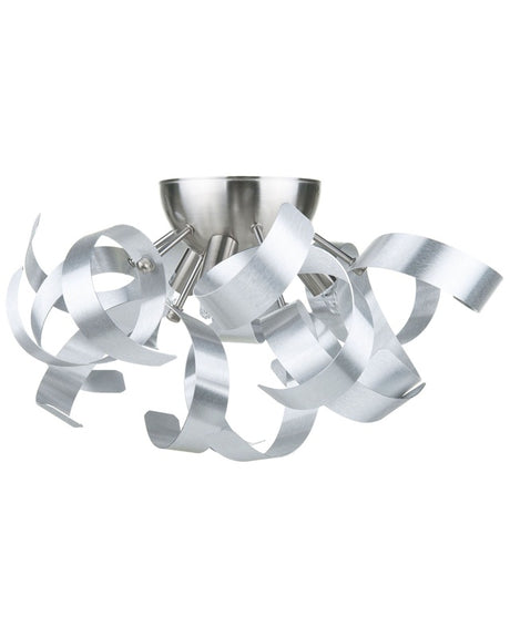 Wall Lamp Silver Metal Aluminium Ribbons Industrial Modern Beliani