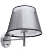 Wall Lamp Grey Fabric Bell Shade 28 cm Shiny Glam Modern Beliani