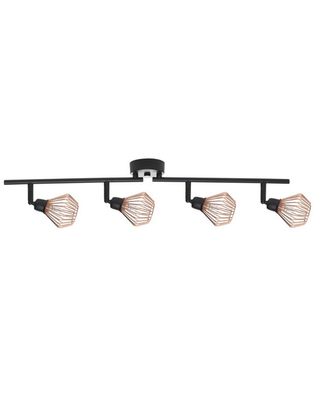 Wall Lamp 4 Lights Copper Metal Sconce Adjustable Industrial Beliani