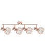 Ceiling Lamp Copper Metal 4 Light Cage Shades Adjustable Arms Modern Beliani
