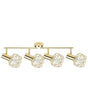 Ceiling Lamp Gold Metal 4 Light Cage Shades Adjustable Arms Modern Beliani