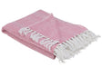 Blanket Pink Cotton 130 x 160 cm Bed Throw Boho Coastal Beliani