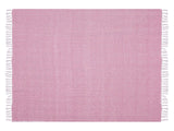 Blanket Pink Cotton 130 x 160 cm Bed Throw Boho Coastal Beliani