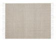 Blanket Beige Cotton 130 x 160 cm Bed Throw Boho Coastal Beliani