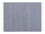 Blanket Blue Cotton 130 x 160 cm Bed Throw Boho Coastal Beliani