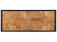 Wall Decor Light Wood Teak 40 x 100 cm Rectangular Rustic Beliani