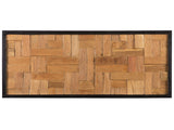 Wall Decor Light Wood Teak 40 x 100 cm Rectangular Rustic Beliani