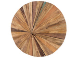 Wall Decor Multicolour Teak Wood  60 cm Round Rustic Beliani