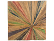 Wall Decor Multicolour Teak Wood 70 x 70 cm Square Rustic Beliani