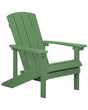 Garden Chair Green Plastic Wood Weather Resistant Modern Style Beliani