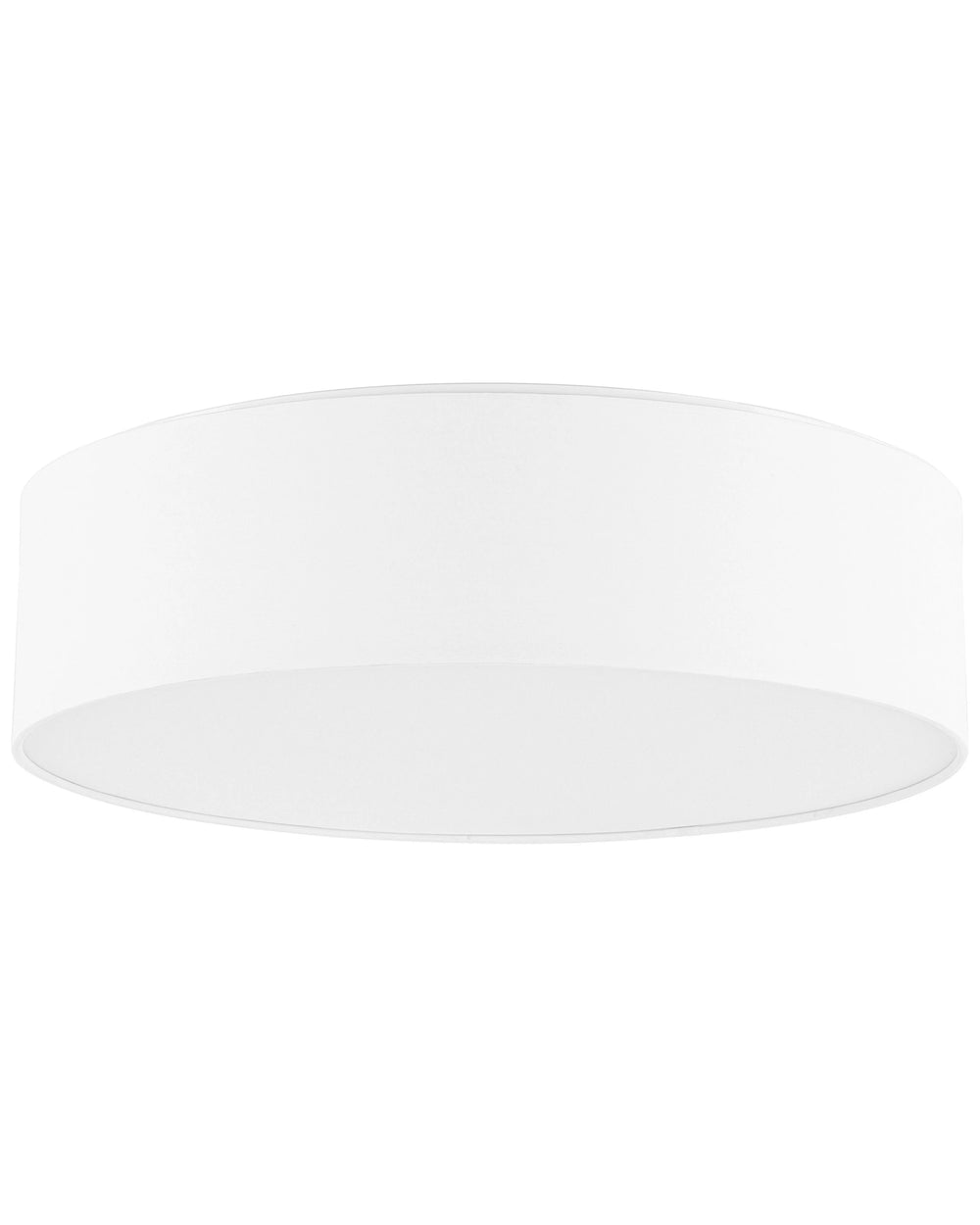 Flush Lamp White Polycotton  45 cm Boho Beliani