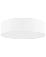 Flush Lamp White Polycotton  45 cm Boho Beliani