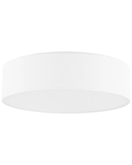 Flush Lamp White Polycotton  45 cm Boho Beliani