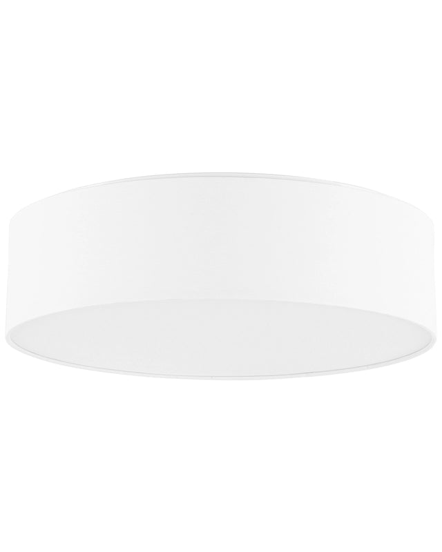 Flush Lamp White Polycotton  45 cm Boho Beliani
