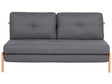 Sofa Bed Dark Grey Fabric 2 Seater Cushions Scandinavian Beliani