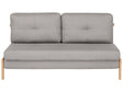 Sofa Bed Light Grey Fabric 2 Seater Cushions Scandinavian Beliani