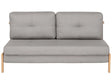 Sofa Bed Light Grey Fabric 2 Seater Cushions Scandinavian Beliani