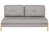 Sofa Bed Light Grey Fabric 2 Seater Cushions Scandinavian Beliani
