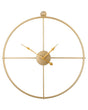 Wall Clock Gold Iron Frame Minimalist Design No Numbers Round 50 cm Beliani