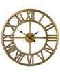 Wall Clock Gold Iron Frame Classic Design Roman Numerals Round 61 cm Beliani