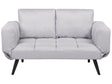 Sofa Bed White Loveseat Adjustable Armrests Minimalist Beliani