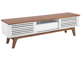 TV Stand Dark Wood White TV Up To 67 Recommended 5 Shelves Drawer Modern Beliani