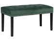 Bench Green Velvet Upholstery Black Legs 51 x 102 x 43 cm Nailhead Trim Glam Beliani