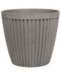 Plant Pot Planter Solid Taupe Stone Mixture Round ⌀ 44 cm Outdoor Resistances All-Weather Beliani