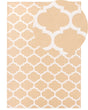 Area Rug Beige Fabric 160 x 230 cm Reversible Outdoor Indoor Moroccan Beliani