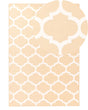 Area Rug Beige Fabric 140 x 200 cm Reversible Outdoor Indoor Moroccan Beliani