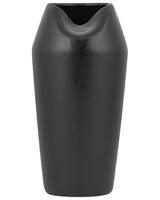 Decorative Table Vase Black Stoneware 33 cm Glam Beliani
