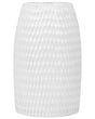 Decorative Table Vase White Stoneware 25 cm Beliani