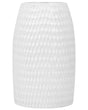 Decorative Table Vase White Stoneware 25 cm Beliani
