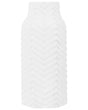 Flower Vase White Stoneware Glossy Ribbed Modern Glam Beliani