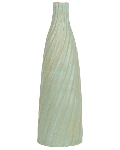 Decorative Vase Light Green 54 cm Terracotta Minimalist Modern Scandinavian Decor Beliani