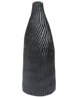 Decorative Vase Black 50 cm Terracotta  Minimalist Modern Scandinavian Decor Beliani