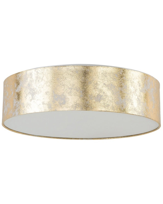 Flush Lamp Gold Polycotton ø 45 cm Boho Beliani