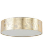 Flush Lamp Gold Polycotton ø 45 cm Boho Beliani