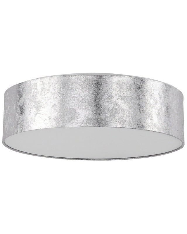 Flush Lamp Silver Polycotton ø 45 cm Boho Beliani