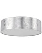 Flush Lamp Silver Polycotton  45 cm Boho Beliani