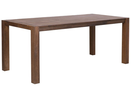 Dining Table Dark Solid Wood 180 x 85 cm Traditional Rustic Beliani