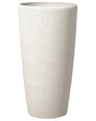 Plant Pot Beige Stone Tall Flower Planter 75 x  39 cm Modern Minimalistic Outdoor Indoor Decor Accessories Beliani