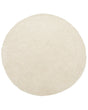 Shaggy Area Rug Beige 140 cm Modern High-Pile Machine-Tufted Round Carpet Beliani